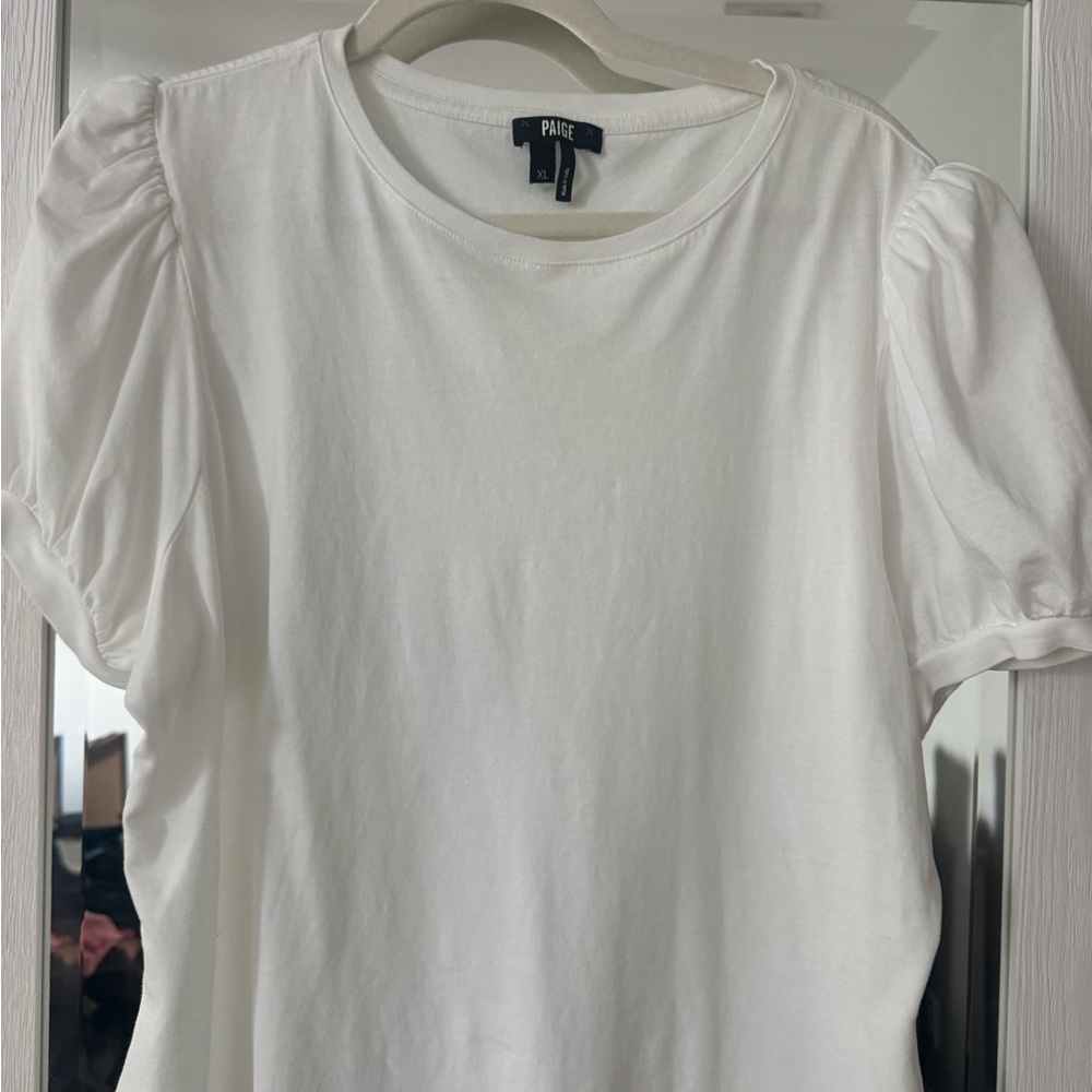 PAIGE Women's Classic White Short Sleeve Top